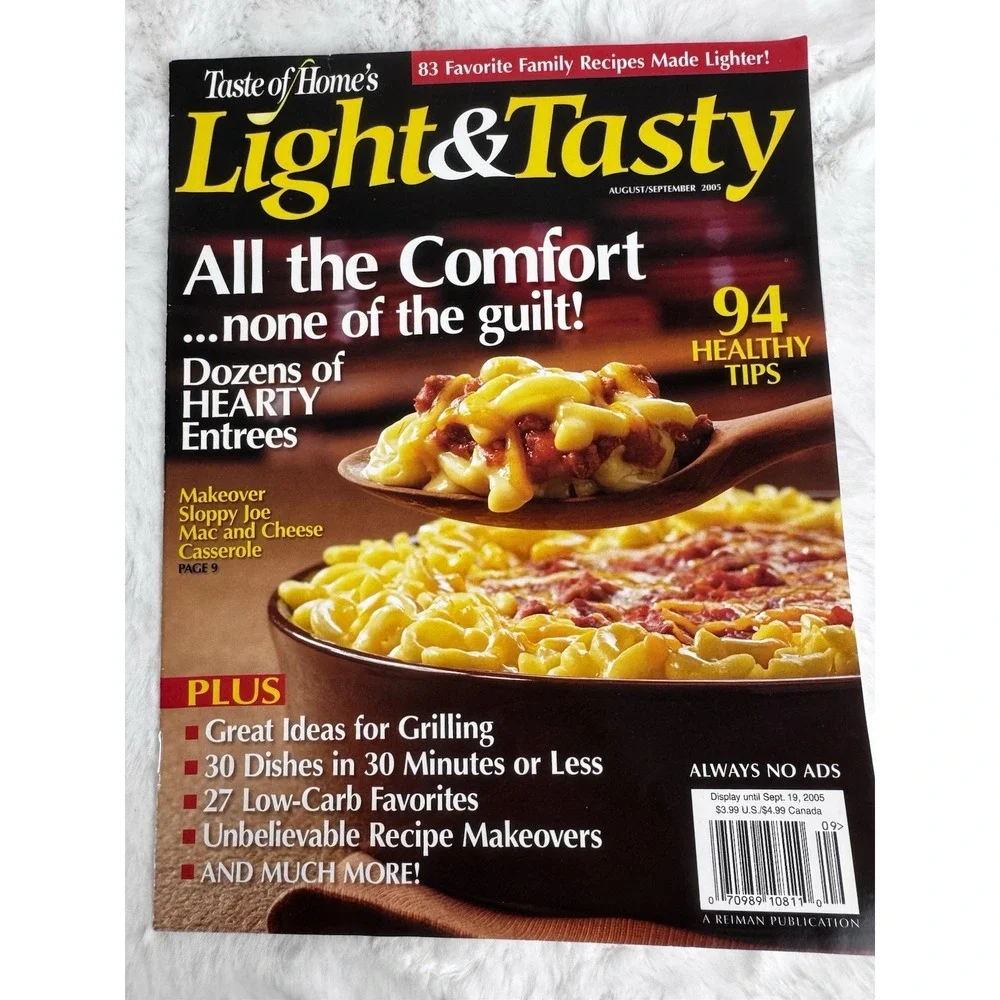 Lot of 3‎ Taste of Home Light & Tasty and Healthy Cooking Magazines 2005 2006